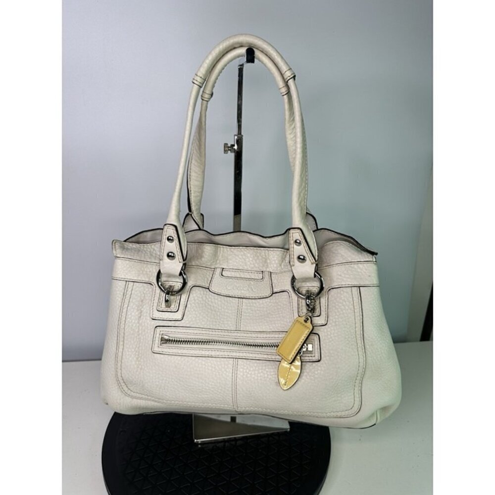 Coach Tan Leather Satchel Hand Bag Purse F14686